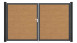 planeo Gardence PVC-Tor - DIN Links 2-flügelig Asteiche Natur mit Anthrazit-Alurahmen 