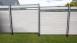 planeo Solid - Gartenzaun Designblende Glas15 BiColor Weiß