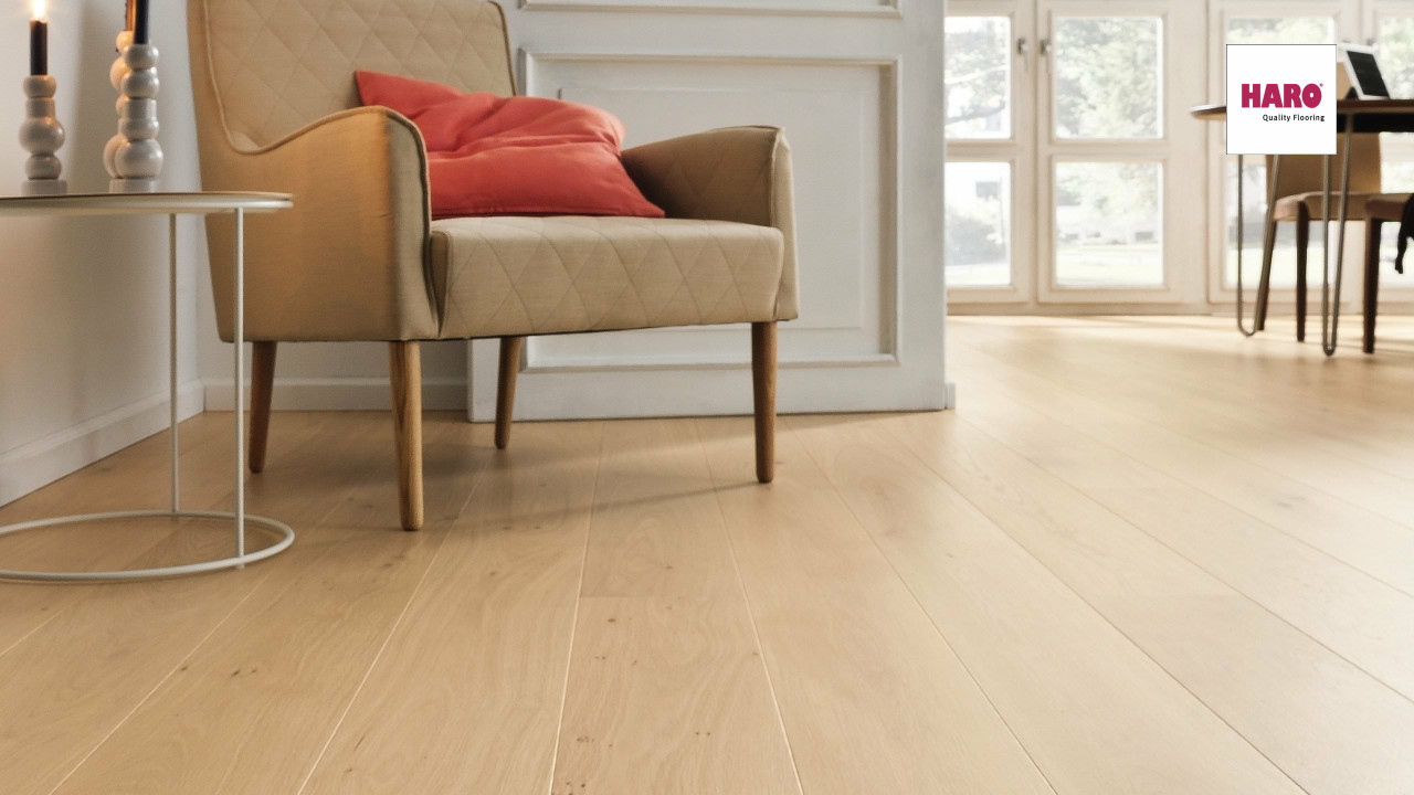 Parquet Haro Serie 4000 Chene Blanc Clair Markant 2v A Plan Large Parquet