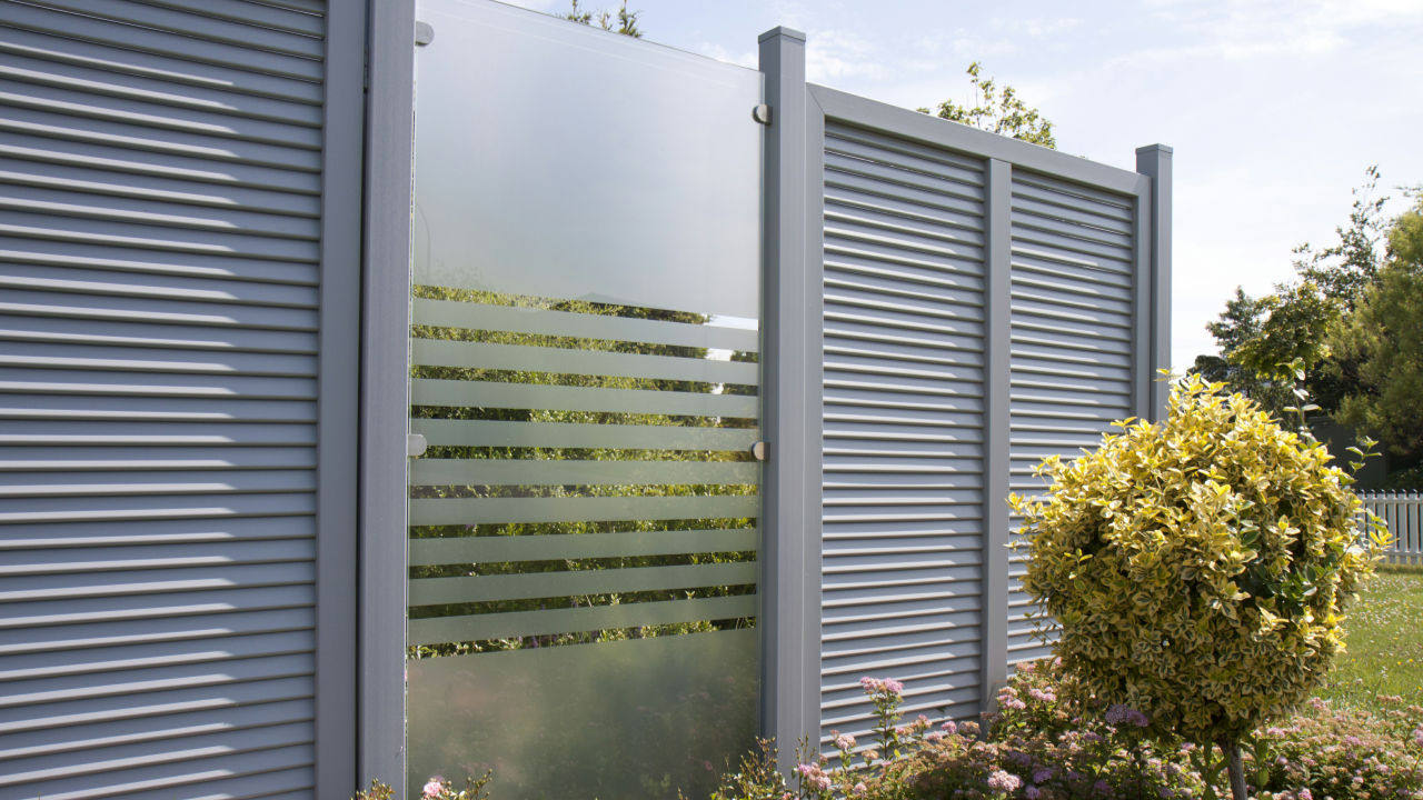 planeo Ambiente brise vue verre - Bande verticale 120 x 180 cm - Clotures  jardin