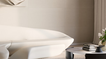 planeo Revêtement mural SPC - CeraRock Tile Stripes Concrete Cream 120 x 60 cm