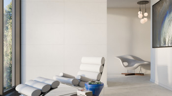 planeo Revêtement mural SPC - CeraRock Tile Concrete White 120 x 60 cm
