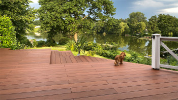 planeo Terrasse en bois - bambou café 20 x 200 x 1870mm lisse/français