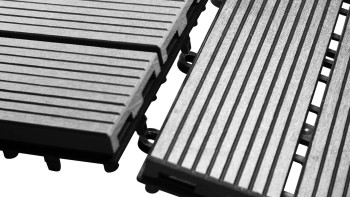 planeo carreau terrasse composite - gris 30x30 cm - 6 pcs