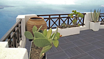 planeo carrelage terrasse composite 3D - anthracite