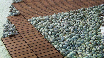 planeo carreau de terrasse en bois - Frêne lisse 30x30 cm - 6 pcs.