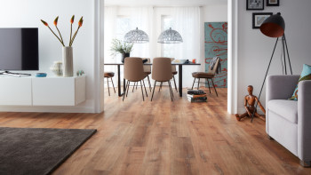Skaben Sol PVC clipsable - ProfiKlick Chêne doré naturel | gaufrage synchrone (SP-6200192)
