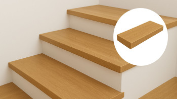 planeo Marche-bloc droite 40mm panneau latté + vinyle | Décor et dimensions à choisir individuellement