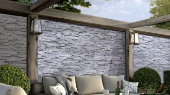 planeo revêtement mural  aspect pierre - NovikStone DS Carrara Collection Grigio - 1054 x 334 mm