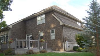 panneau de façade planeo aspect pierre - NoviStone Brownstone 1054 x 334 mm