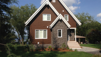 panneau de façade planeo aspect pierre - NoviStone Lava 1054 x 334 mm