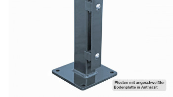 Poteau de clôture de type FB vert mousse pour clôture à double maille