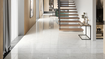 Stratifié planeo - Stone 2.0 Carrara Marble High gloss (FE00608)