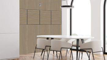 planeo Panneau acoustique - MixWall Timber Touch Flare Oak 52 x 104 cm | Placage bois véritable (PLMW-00011B)