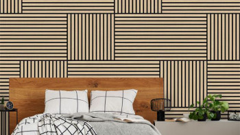 planeo Panneau acoustique - MixWall Timber Touch Flare Oak 52 x 104 cm | Placage bois véritable (PLMW-00011B)