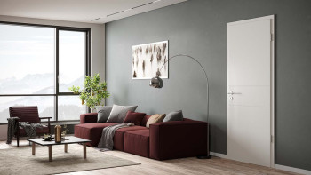 planeo Porte intérieure laquée Laque 2.0 - Karolis 9016 Laque blanche