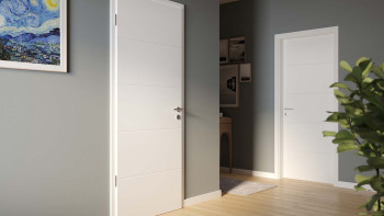 planeo Porte intérieure laquée Laque 2.0 - Kinga 9010 Laque blanche