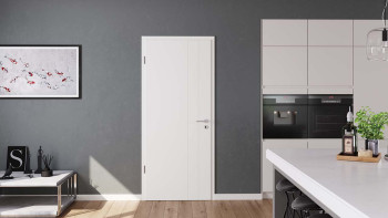 planeo Porte intérieure laquée Laque 2.0 - Klotild 9010 Laque blanche