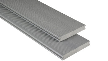 planeo terrasse composite - lame massive structure bois gris - rainuré/embossé
