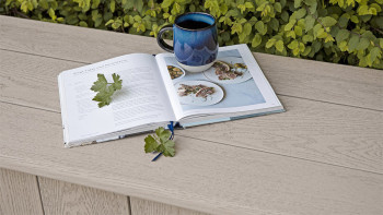 planeo Authoria PureBoard Plancher de terrasse massif - Light Lime Oak 3.6m structuré