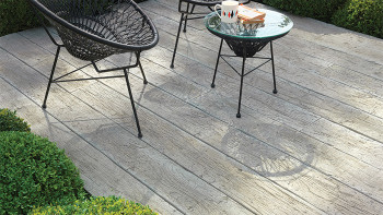 planeo Antica PureBoard Plancher de terrasse massif - White Oak 3.6m structuré