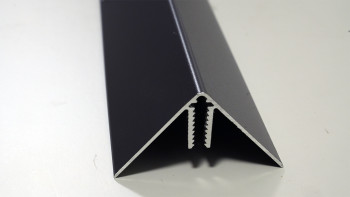 planeo Fassado - Profilé de finition d'angle extérieur en aluminium noir 2.90m