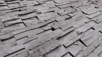 panneau de façade planeo aspect pierre - NoviStone Anthracite 1054 x 334 mm