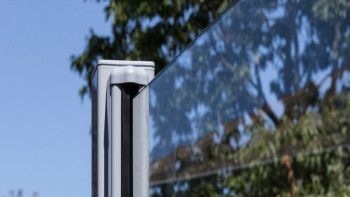 planeo Gardence Flair - Porte universelle DIN verre clair avec cadre aluminium 100 x 180 cm