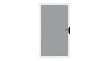 planeo Gardence Flair - Brise vue Verre Porte DIN droite Satiné avec cadre en aluminium 100 x 180 cm