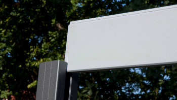 planeo Gardence Metallic - Clôture aluminium Carré gris argenté DB 701