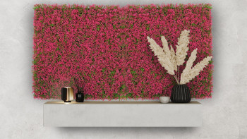 planeo Panneau acoustique - MixWall Leaf Mood Pink Design Grass 52 x 52 cm | Plante artificielle (PLMW-41111)