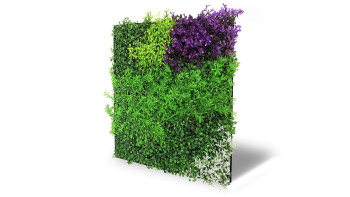 planeo Panneau acoustique - MixWall Leaf Mood Violet Mixed Flora 52 x 52 cm | Plante artificielle (PLMW-61111)