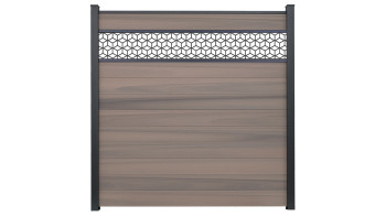 planeo Gardence Strong - Clôture à emboîter BPC Cube Bi-Color co-ex 180 x 180 cm