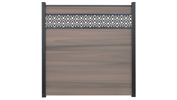 planeo Gardence Strong - Clôture à emboîter BPC Abstract Bi-Color co-ex 180 x 180 cm