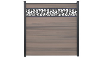 planeo Gardence Strong - Clôture à emboîter BPC Leafs Bi-Color co-ex 180 x 180 cm