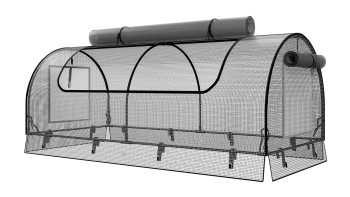 planeo Rehausse pour plate-bande surélevée Filet PE - blanc 149.9 x 69.4 x 62 cm