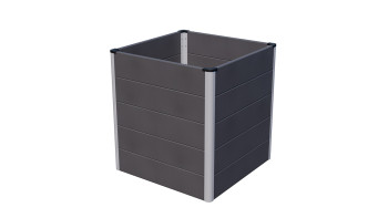 planeo Bac à plantes surélevé BPC Cube - Anthracite | DB703 70 x 70 x 75 cm