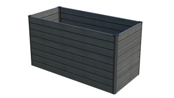 planeo BPC-Rhombus bac surélevé rectangulaire - gris pierre co-ex. 150 x 70 x 79 cm