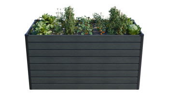 planeo BPC-Rhombus bac surélevé rectangulaire - gris pierre co-ex. 150 x 70 x 79 cm