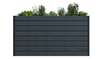 planeo BPC-Rhombus bac surélevé rectangulaire - gris pierre co-ex. 150 x 70 x 79 cm