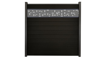 planeo Gardence Strong - Clôture à emboîter BPC Mesh noir co-ex 180 x 180 cm