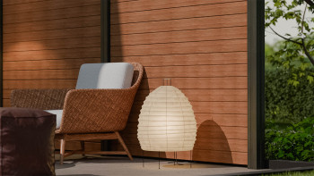 planeo Gardence Trendy - Clôture à emboîter en BPC rhombique - teck co-extrudé 180 x 180 cm