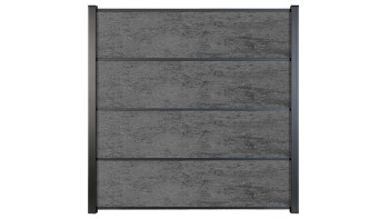 planeo Gardence Resistant - Clôture à emboîter HPL gris anthracite 180 x 183 cm