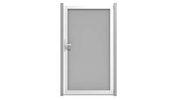 planeo Gardence Resistant - Porte en HPL gris uni | avec cadre en aluminium EV1 argenté