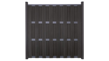 planeo Gardence Premade - Clôture de jardin BPC Carré Anthracite 180 x 180cm avec traverse Anthracite | DB703