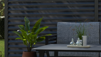 planeo Gardence Metallic Rhombus - Clôture de jardin en aluminium Carré Anthracite | DB703