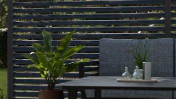 planeo Gardence Metallic Ellipse - Clôture de jardin en aluminium Carré Anthracite | DB703