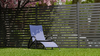planeo Gardence Metallic Edge - Clôture de jardin en aluminium Carré Anthracite | DB703
