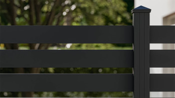 planeo Gardence Metallic Edge - Clôture de jardin en aluminium Carré Anthracite | DB703