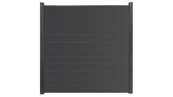 planeo Gardence Simply Small - Clôture à emboîter en PVC gris anthracite 180 x 180 cm